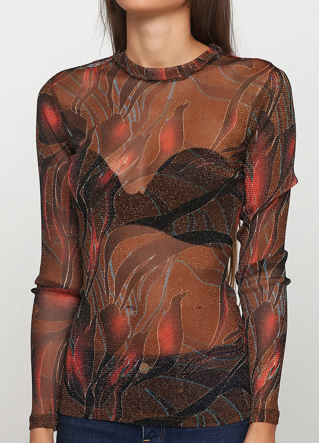 Коричневая блуза Friendtex