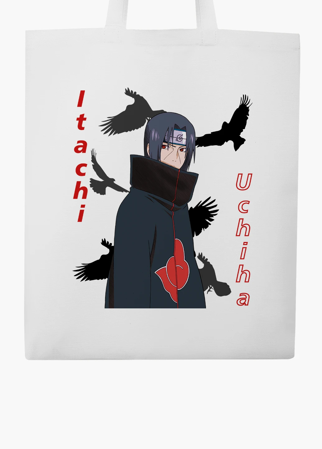 Эко сумка шоппер белая Итачи Учиха (Itachi Uchiha) (9227-2821-WT2) Еко сумка шоппер біла 41*35 см MobiPrint (221682936)