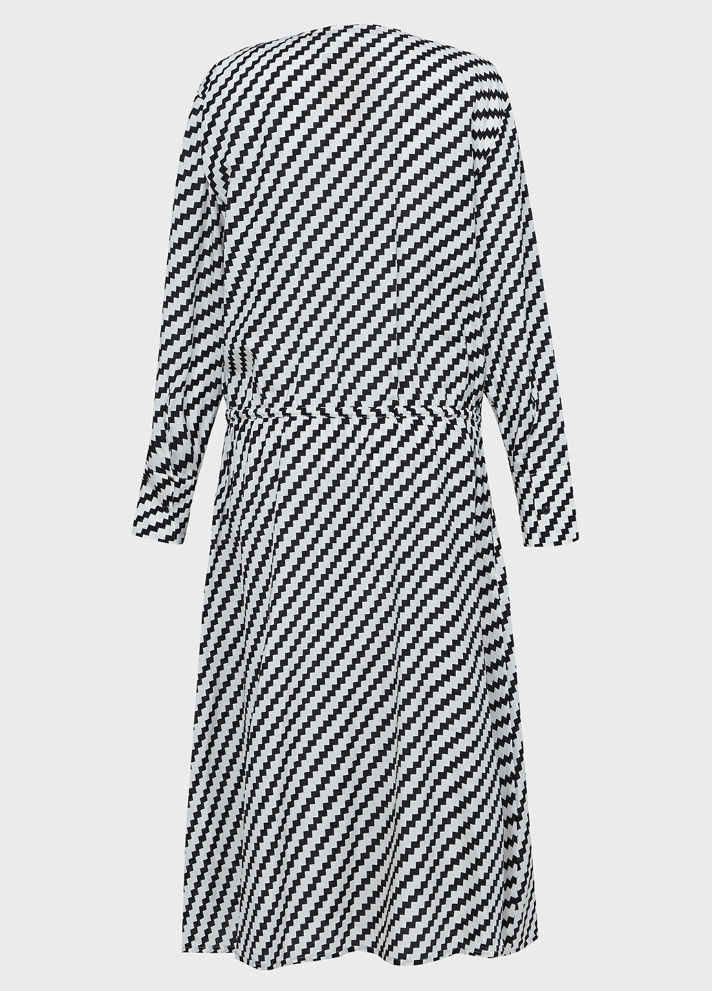Черно-белое кэжуал платье клеш Tommy Hilfiger с геометрическим узором