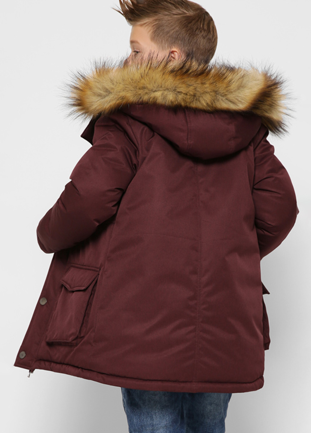 Бордовая зимняя бордовая зимняя куртка для мальчика Sinthia