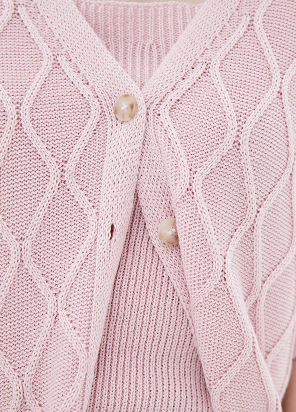 Розовый демисезонный комплект (кардиган, майка) Sewel