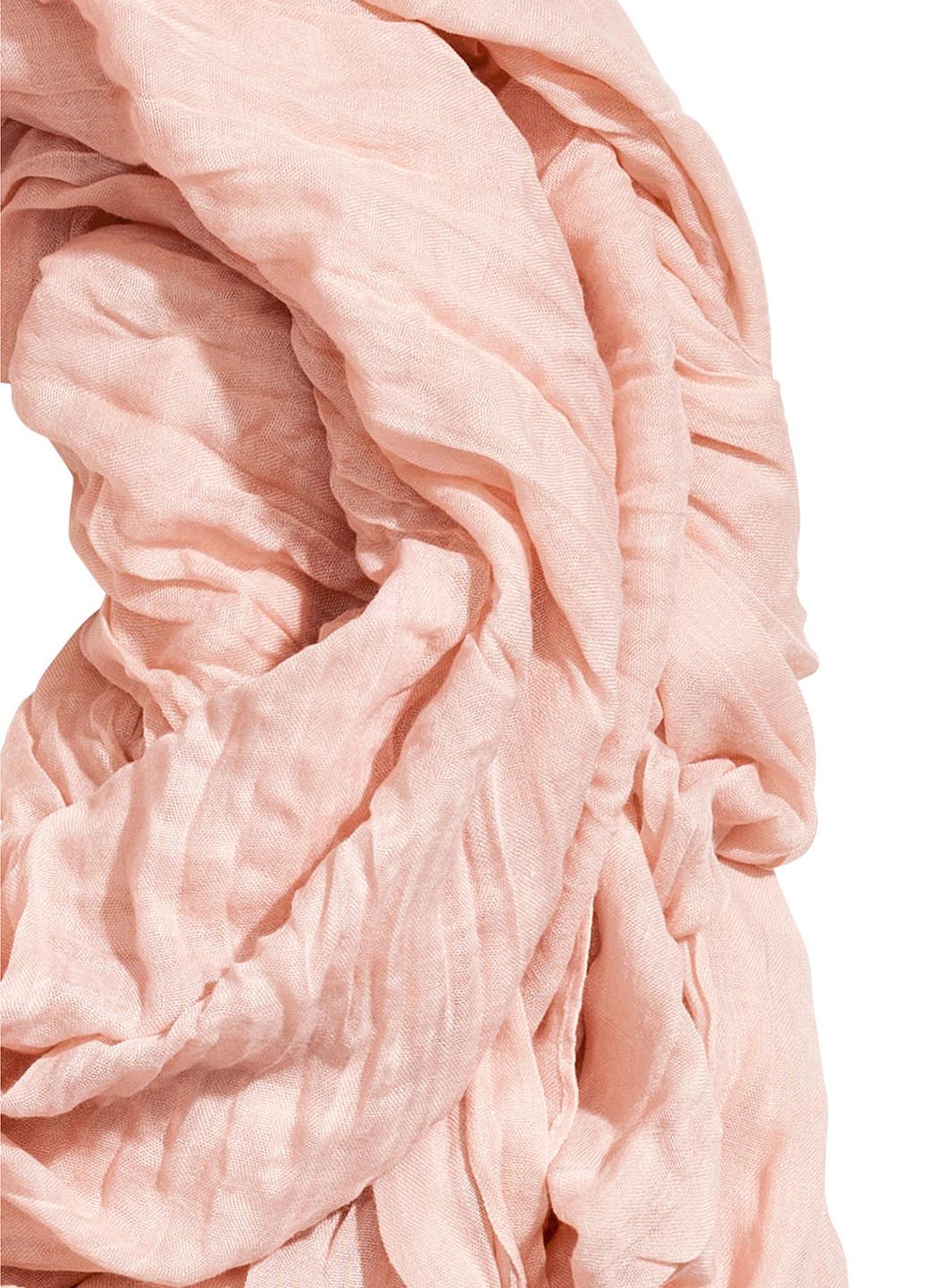 Платок H&M однотонна світло-рожева кежуал