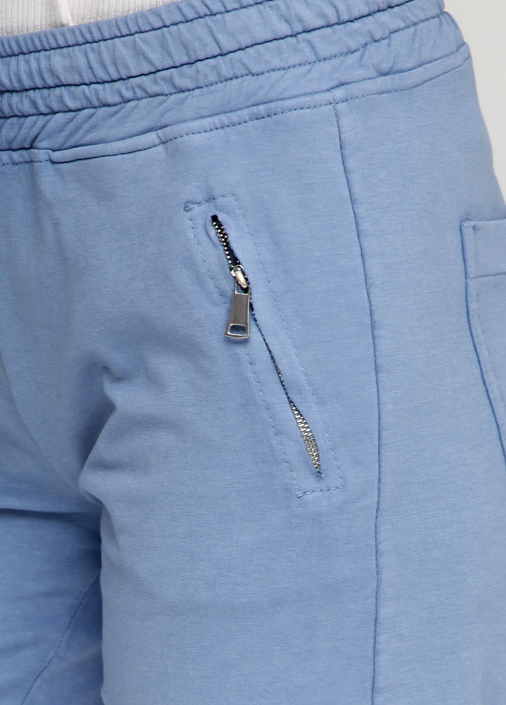 Голубые кэжуал демисезонные прямые брюки Naiif