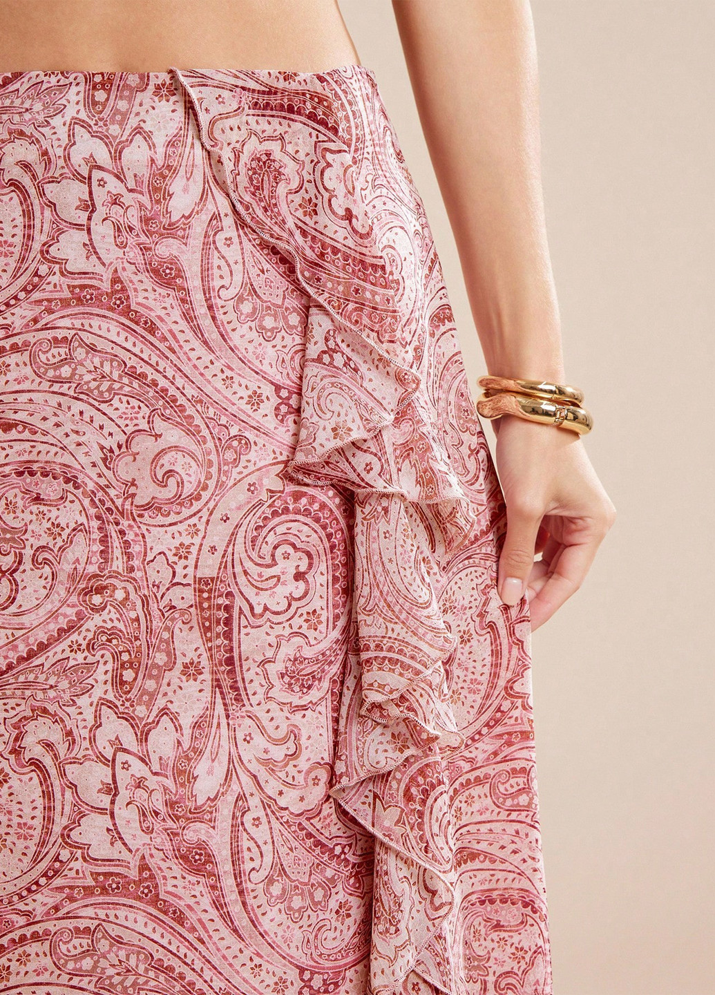 Разноцветная кэжуал "турецкие огурцы" юбка SHEIN а-силуэта (трапеция)