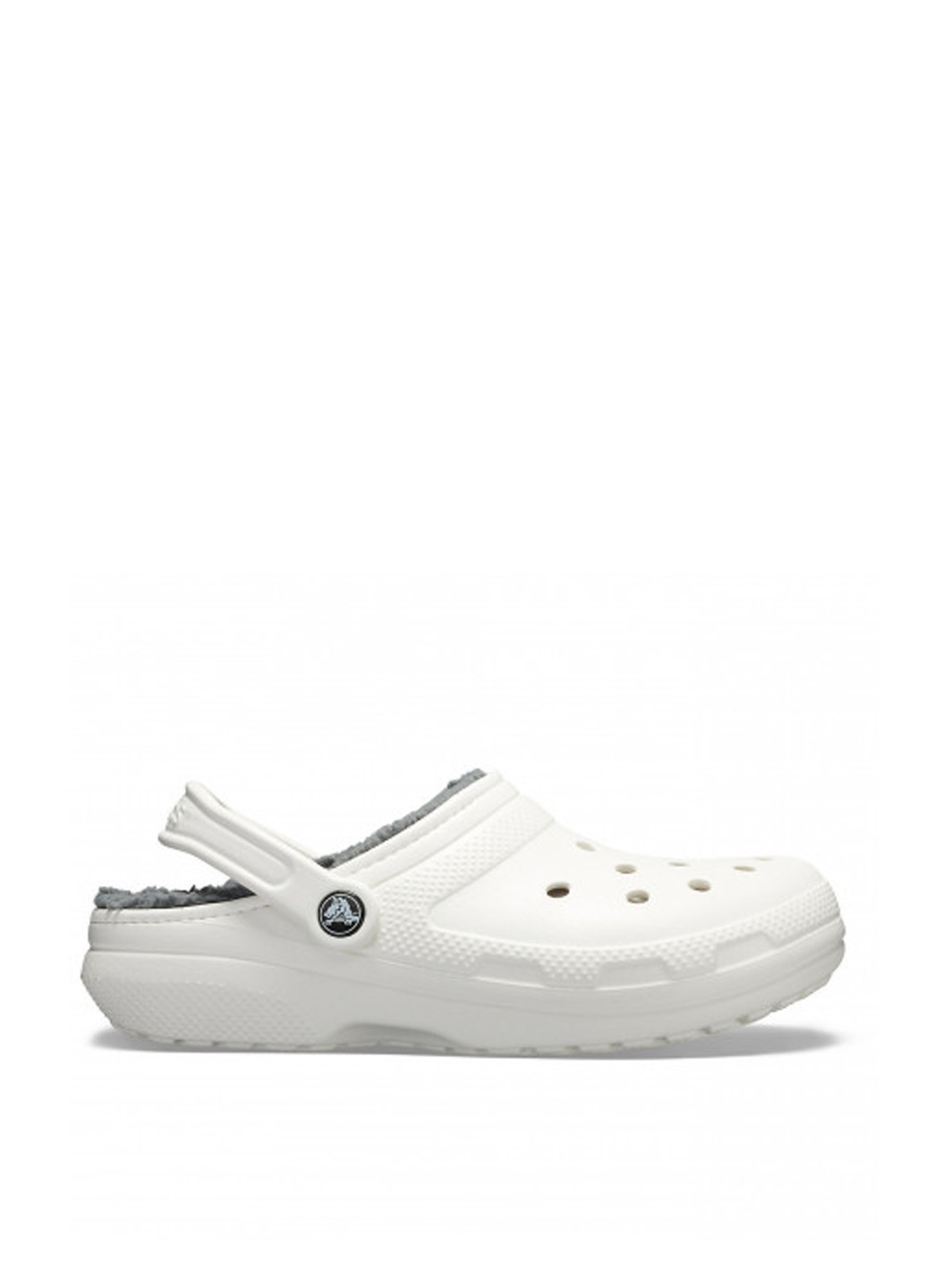 Белые сабо Crocs без каблука с логотипом