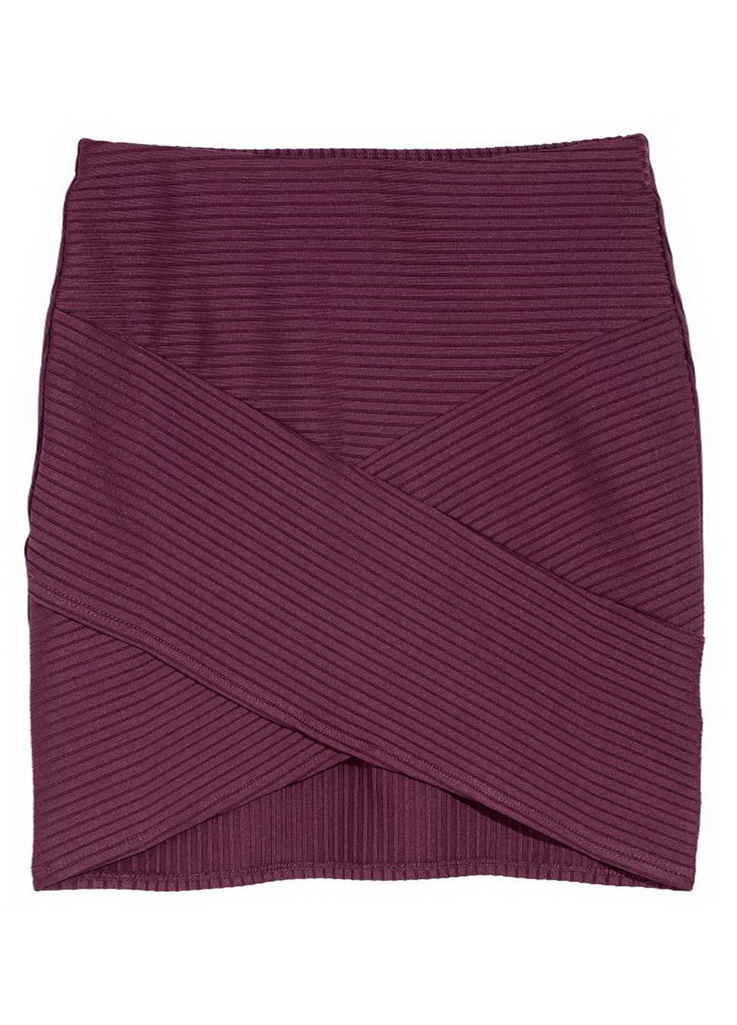 Фиолетовая кэжуал однотонная юбка H&M карандаш