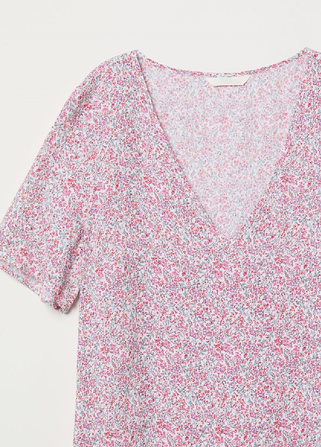 Рожева літня блузка з коротким рукавом H&M