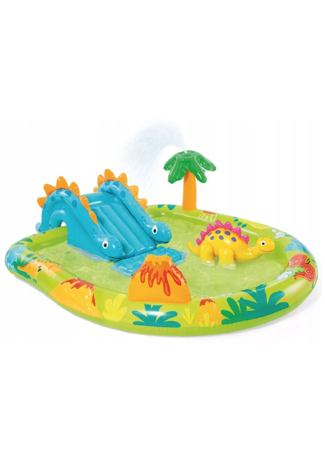 Надувний водний ігровий центр Динопарк аквапарк дитячий басейн гірка з фонтанчиком 191х152х 58 см (82610-Нов) Unbranded (253328763)