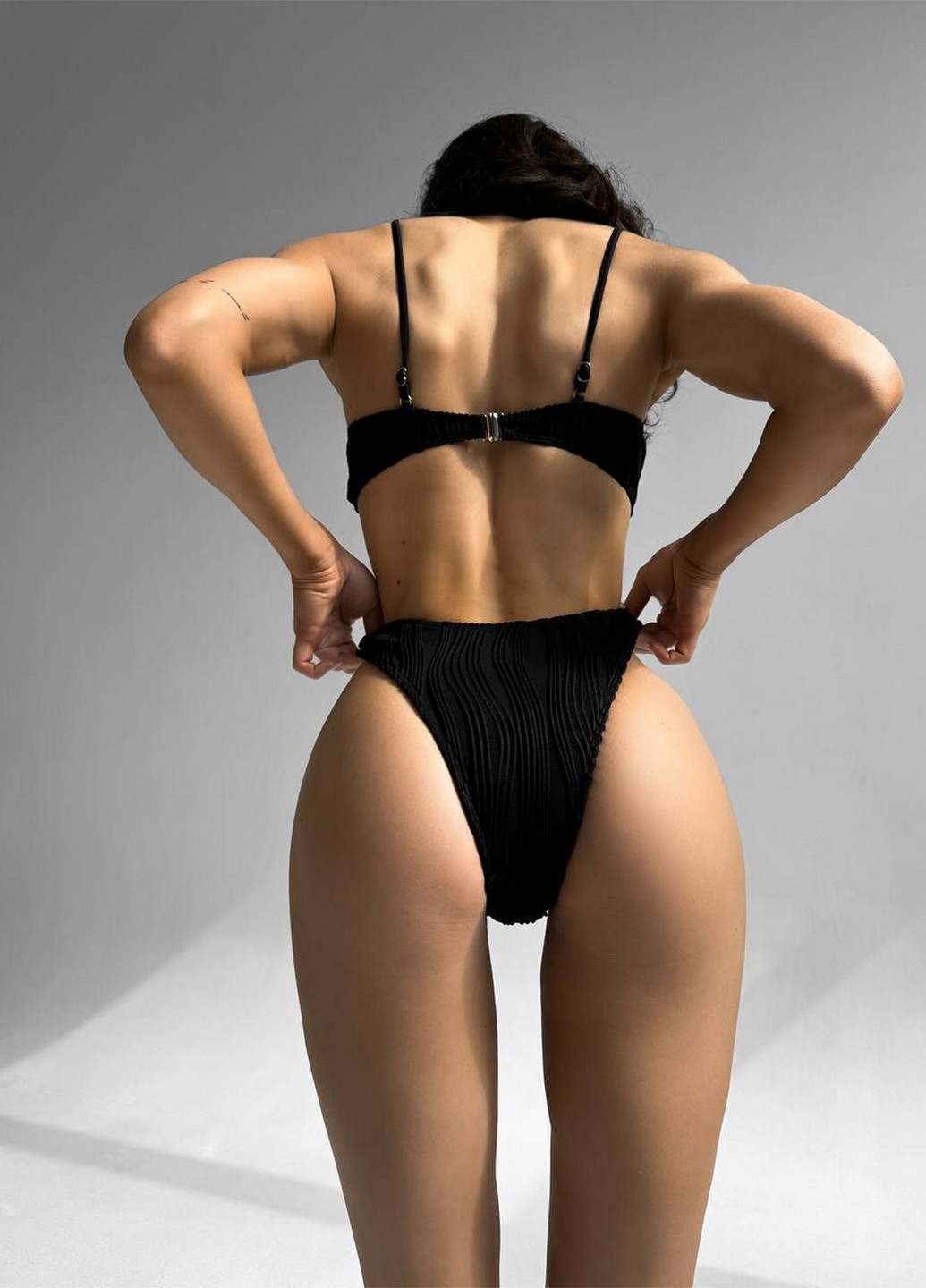 Черный летний раздельный купальник (лиф, трусики) раздельный NOVA VEGA