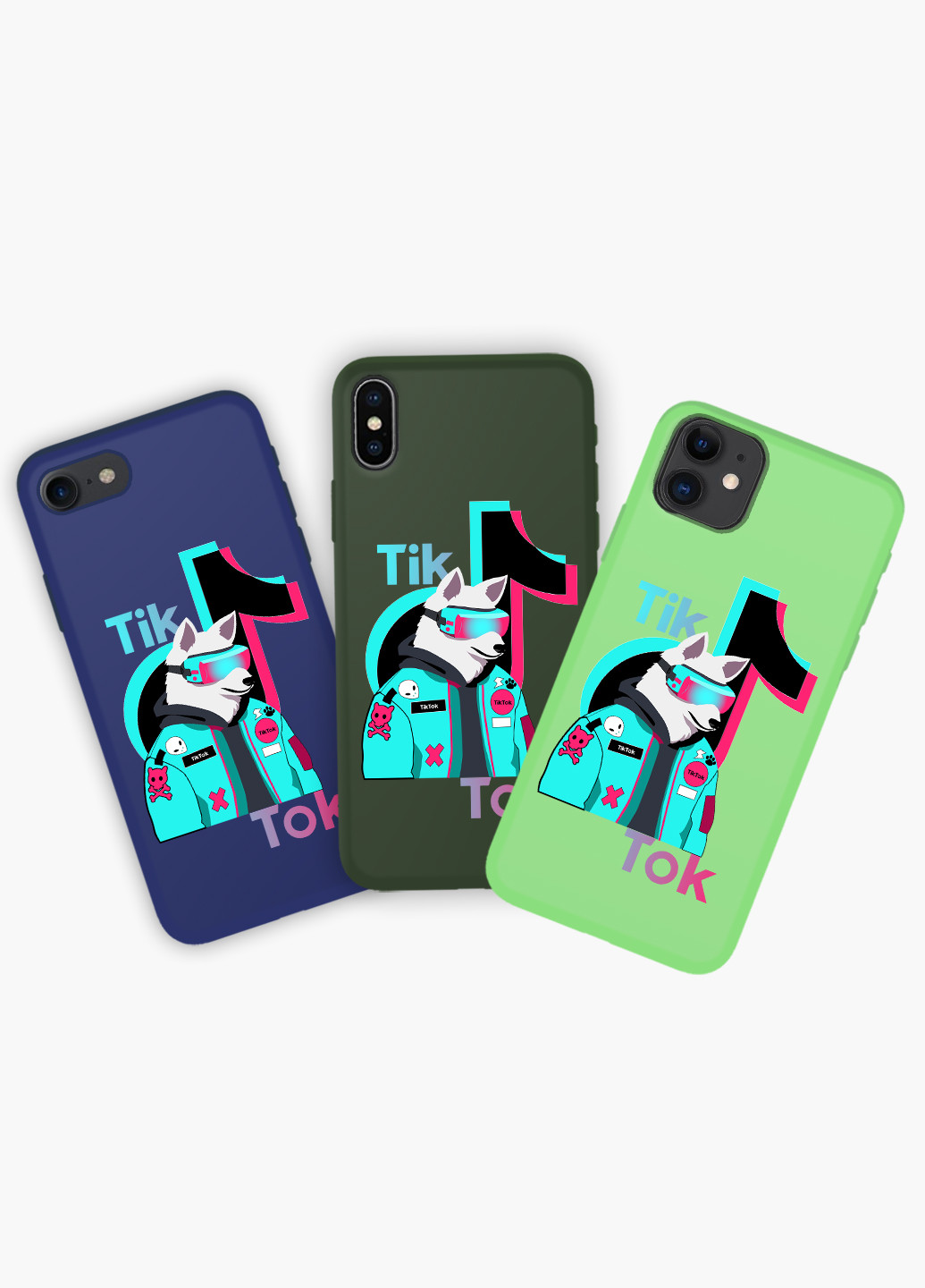 Чехол силиконовый Apple Iphone Xs Max Волк Тик Ток (Wolf TikTok) (8226-1645) MobiPrint (219504480)