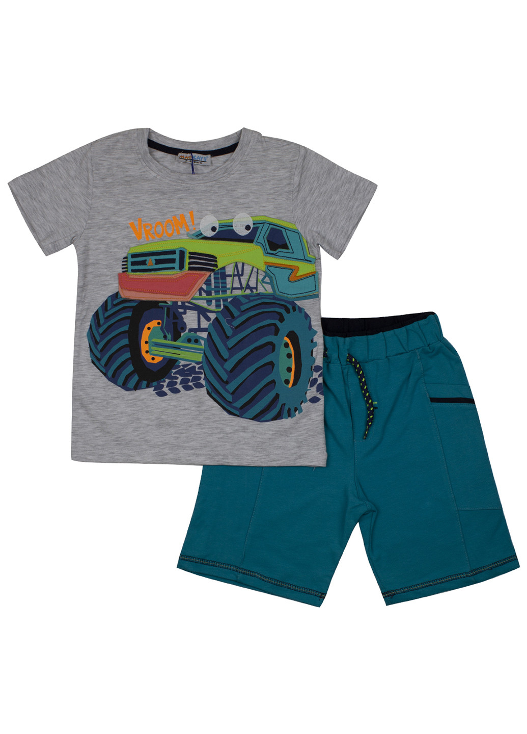 Бірюзовий літній комплект (футболка, шорти) Mackays