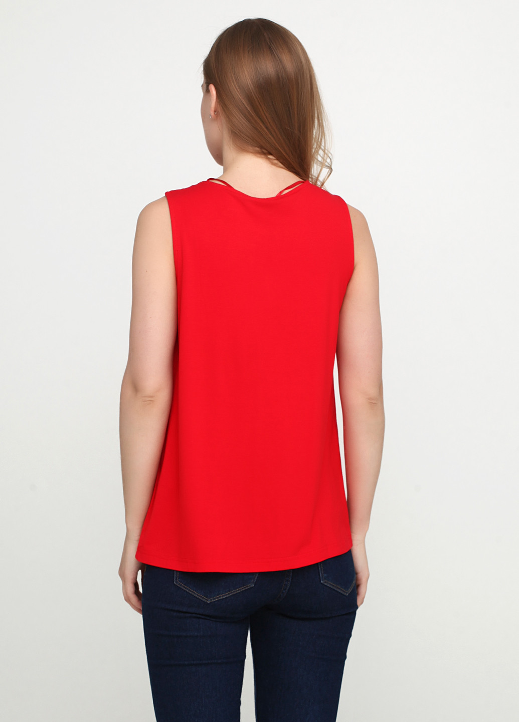 Красная летняя блуза Brandtex Collection