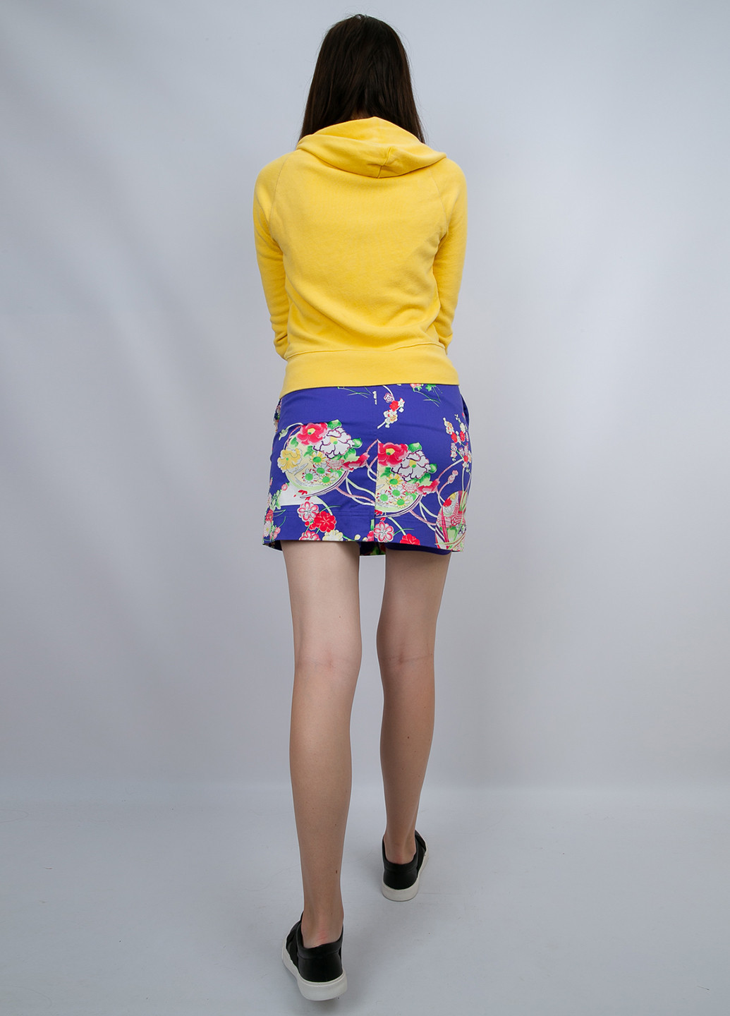 Синяя кэжуал цветочной расцветки юбка Ralph Lauren