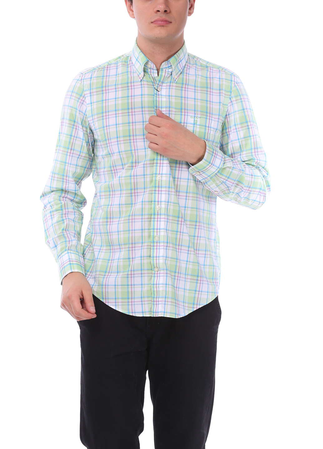Цветная кэжуал рубашка Gant с длинным рукавом