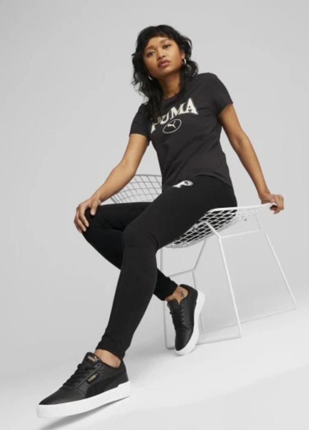 Черные демисезонные леггинсы 62149001 Puma