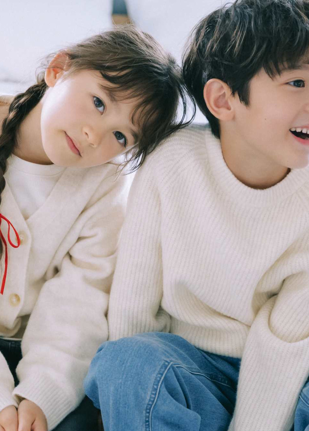 Молочный демисезонный кардиган Uniqlo