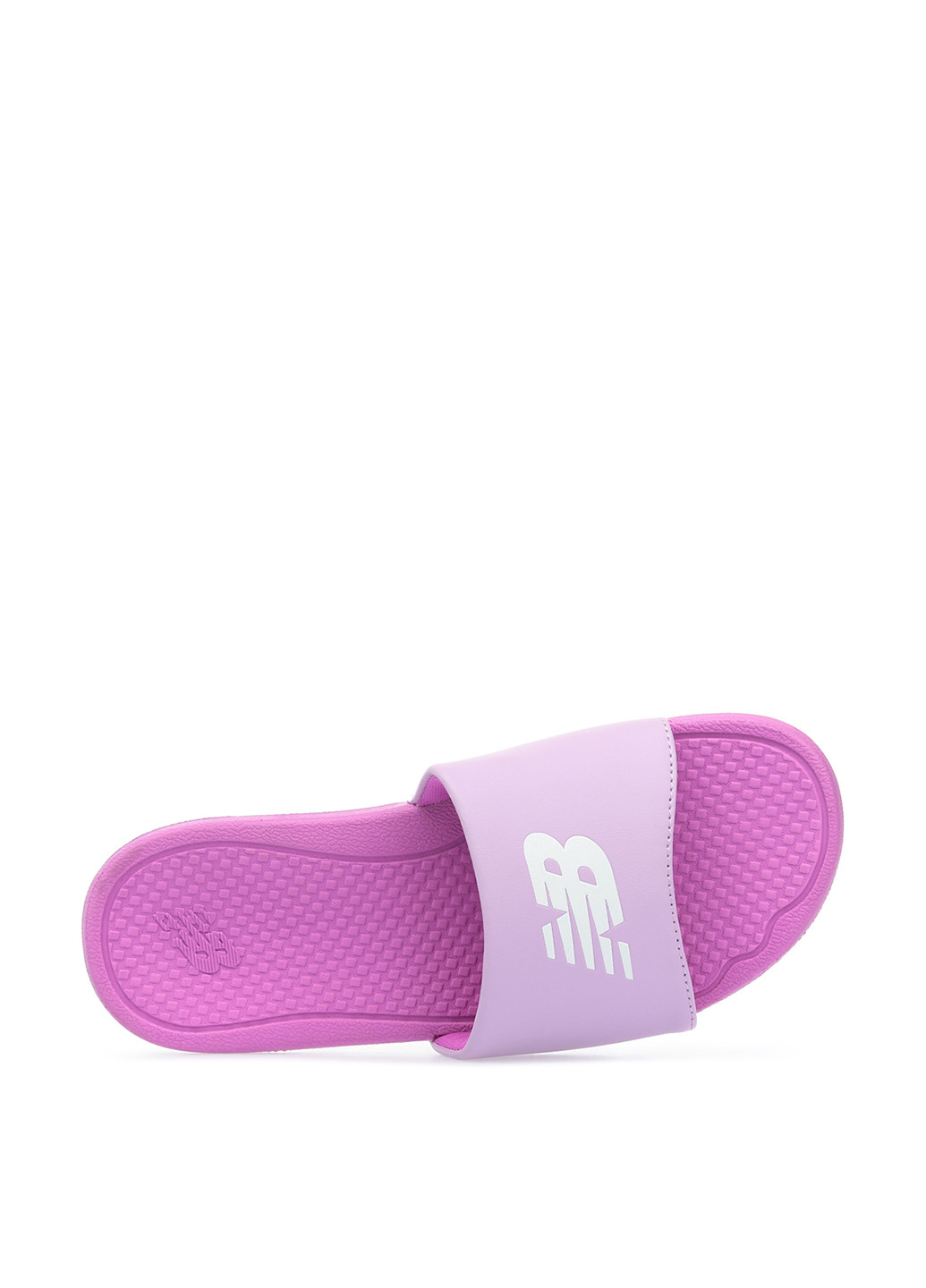 Розовые шлепанцы New Balance с логотипом