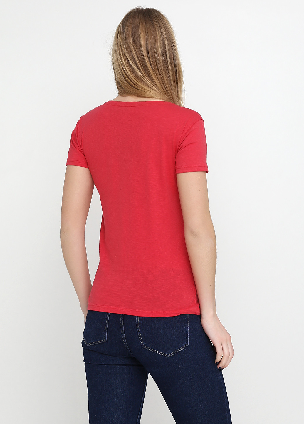 Светло-красная летняя футболка Spora