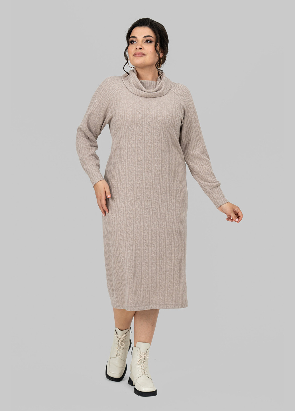 Бежева кежуал сукня сукня светр A'll Posa однотонна