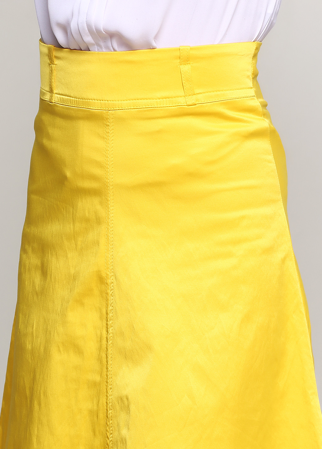 Желтая кэжуал однотонная юбка ZUBRYTSKAYA мини