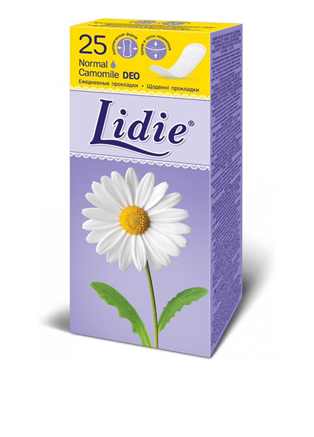 Прокладки жіночі з ароматом ромашки Щоденні (25 шт.) Lidie (113790031)