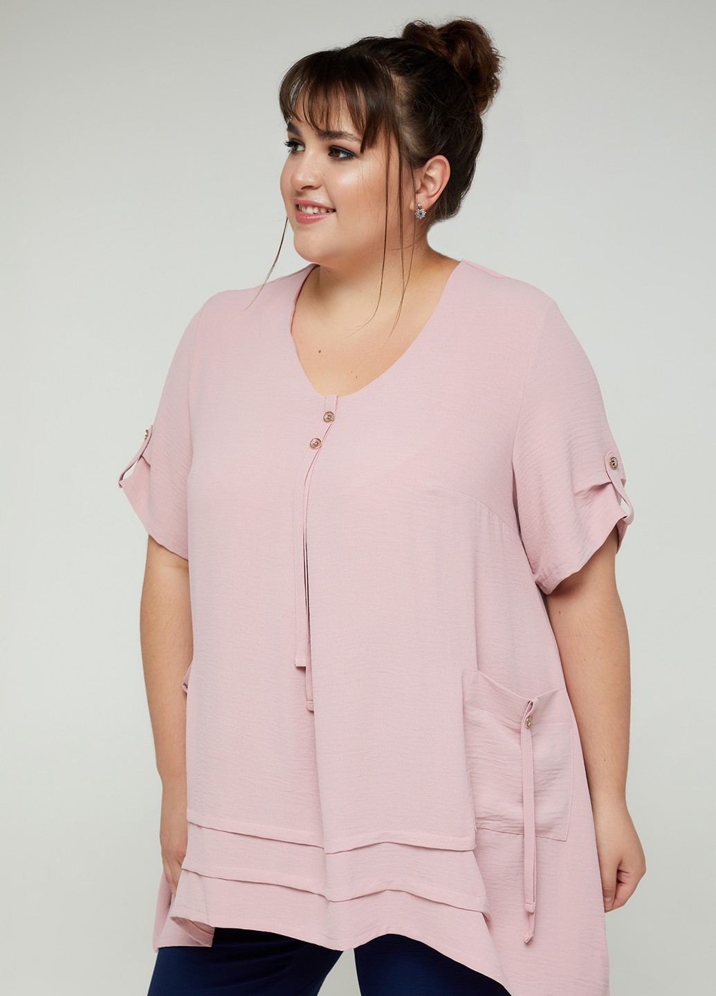 Светло-розовая летняя блуза A'll Posa