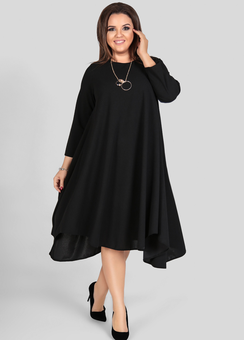 Черное кэжуал платье Charm Collection однотонное