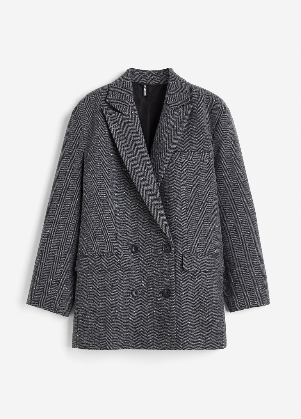 Серый женский жакет H&M геометрический - демисезонный