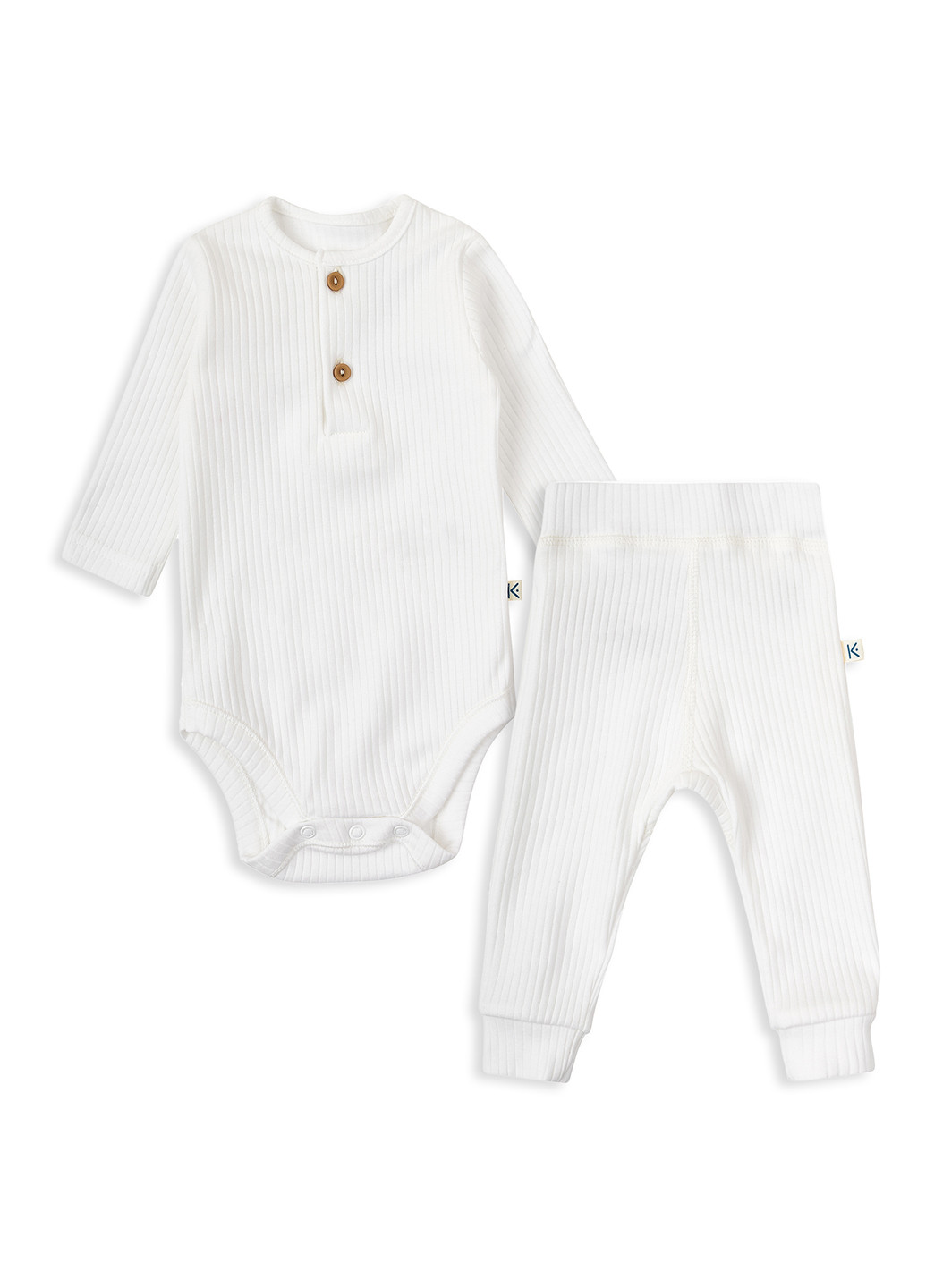 Белый демисезонный комплект (боди, брюки) KRAKO