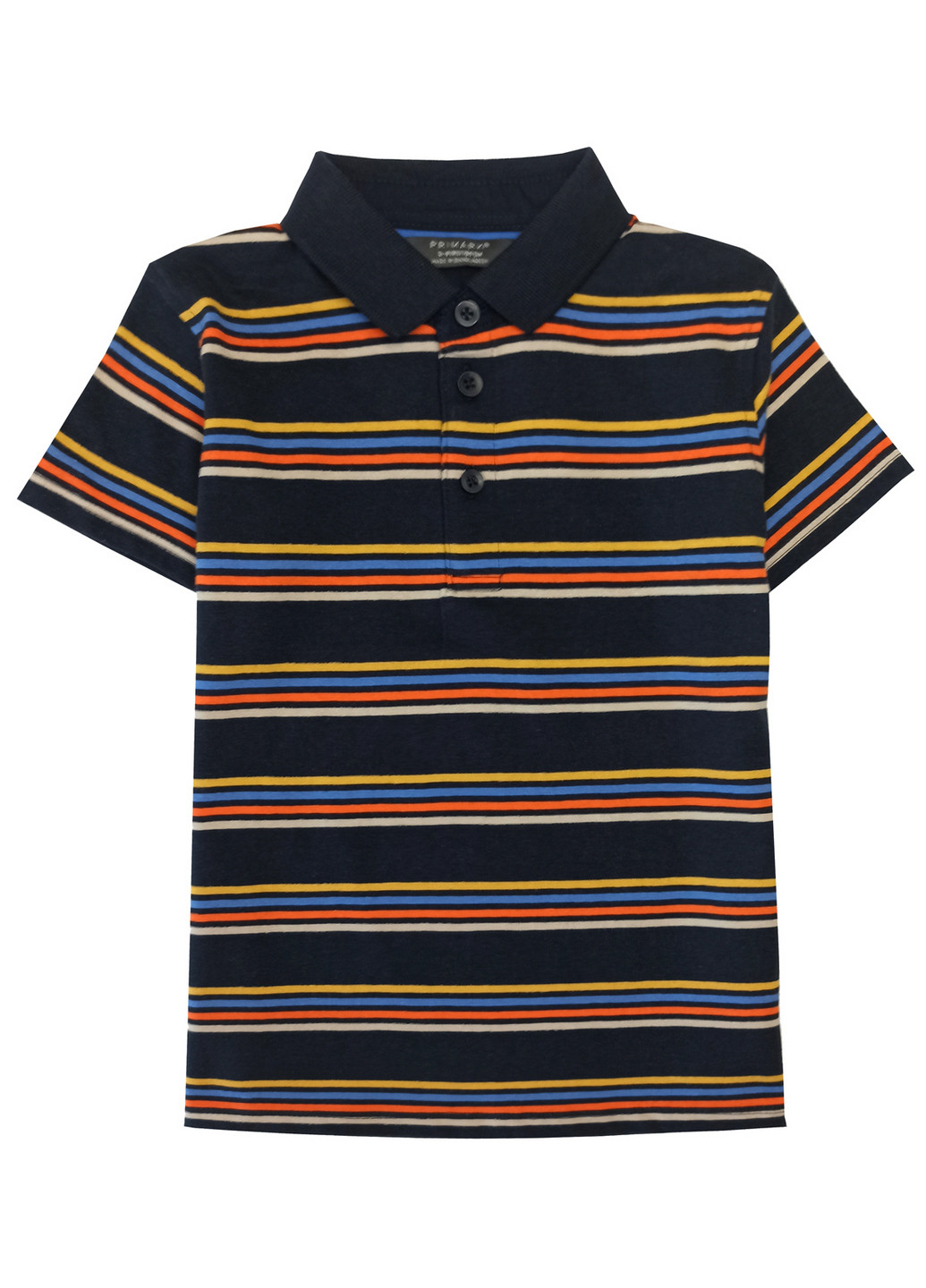 Цветная детская футболка-поло для мальчика Primark в полоску