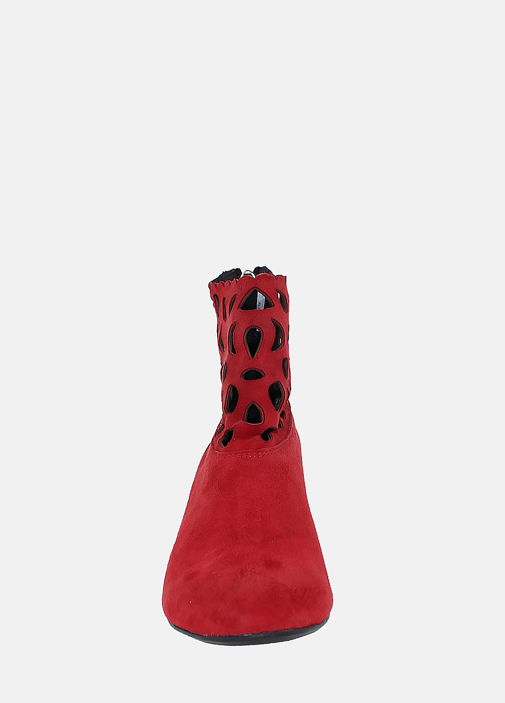 Осенние ботинки re5632-11 красный Eleni из натуральной замши