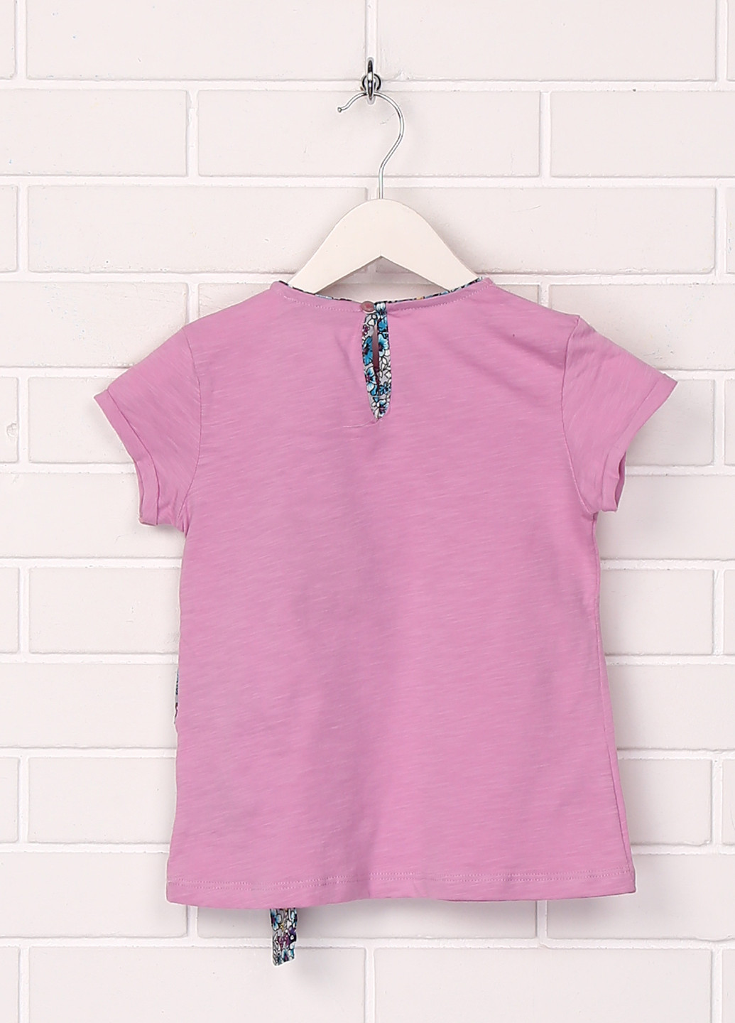 Рожево-лілова літня футболка з коротким рукавом Cigit