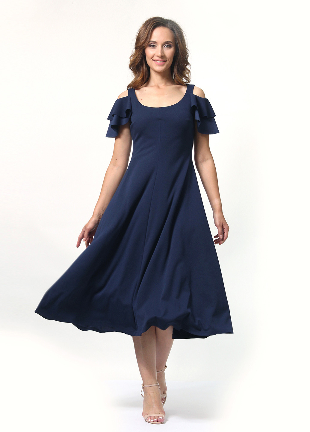Темно-синее кэжуал платье клеш Alika Kruss