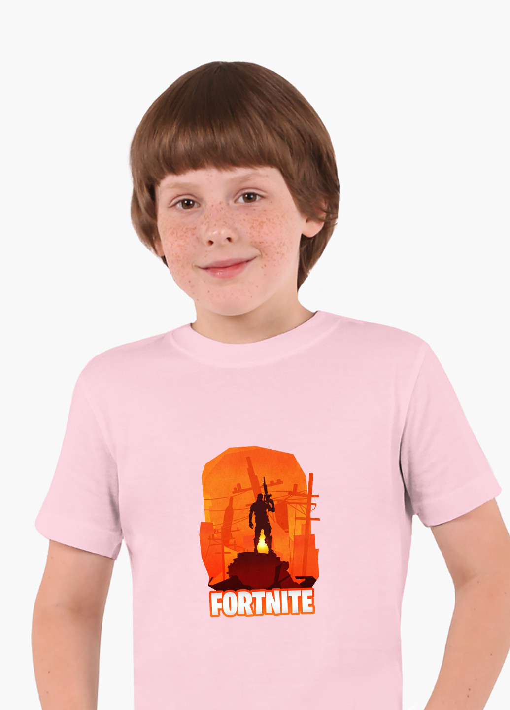 Рожева демісезонна футболка дитяча фортнайт (fortnite) (9224-1194) MobiPrint