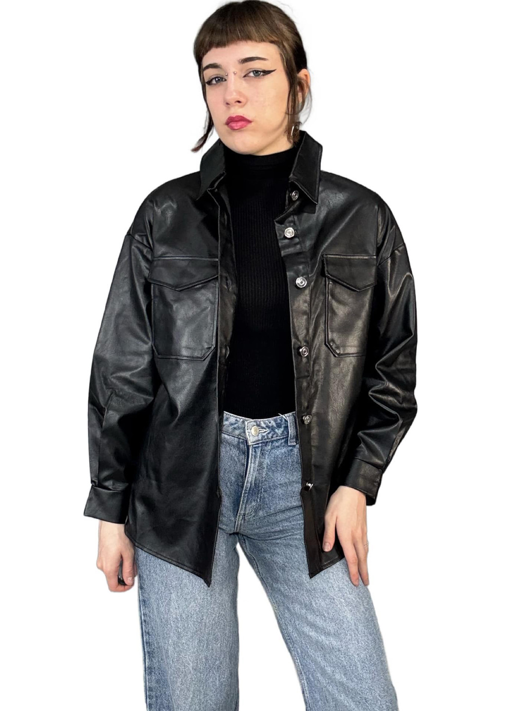 Чорна демісезонна куртка куртка-піджак SHEIN