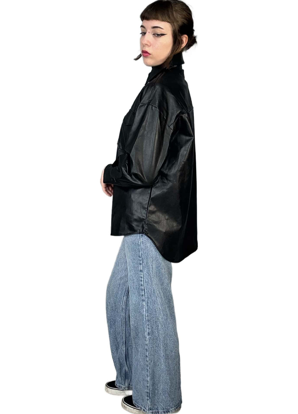 Чорна демісезонна куртка куртка-піджак SHEIN