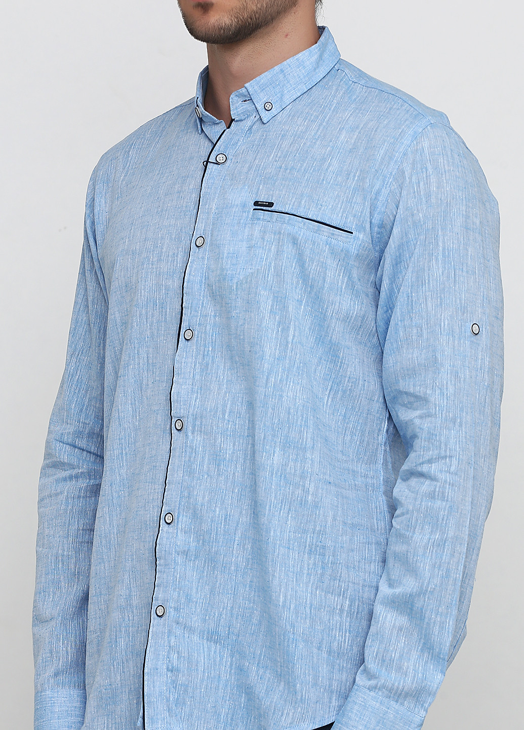 Голубой кэжуал рубашка меланж Recodar