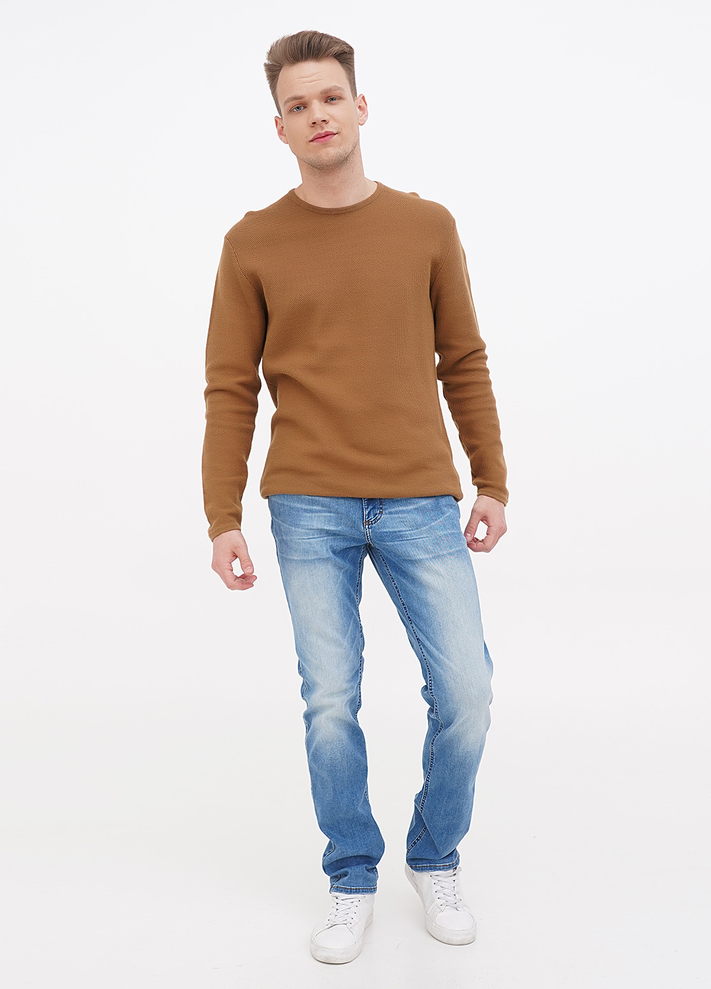 Голубые демисезонные слим джинсы Mustang