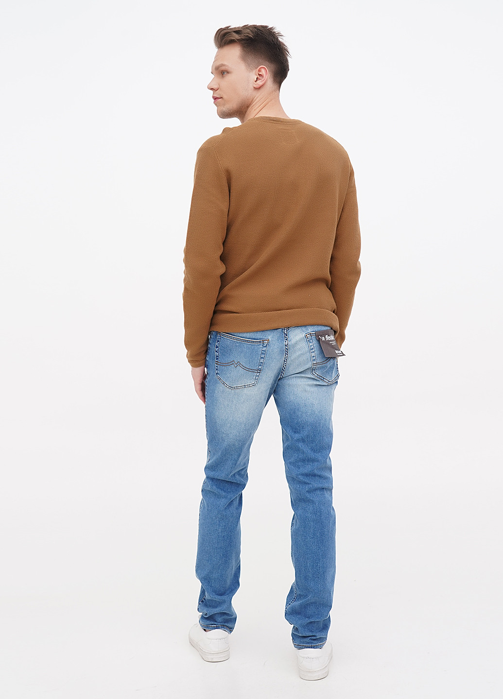 Голубые демисезонные слим джинсы Mustang