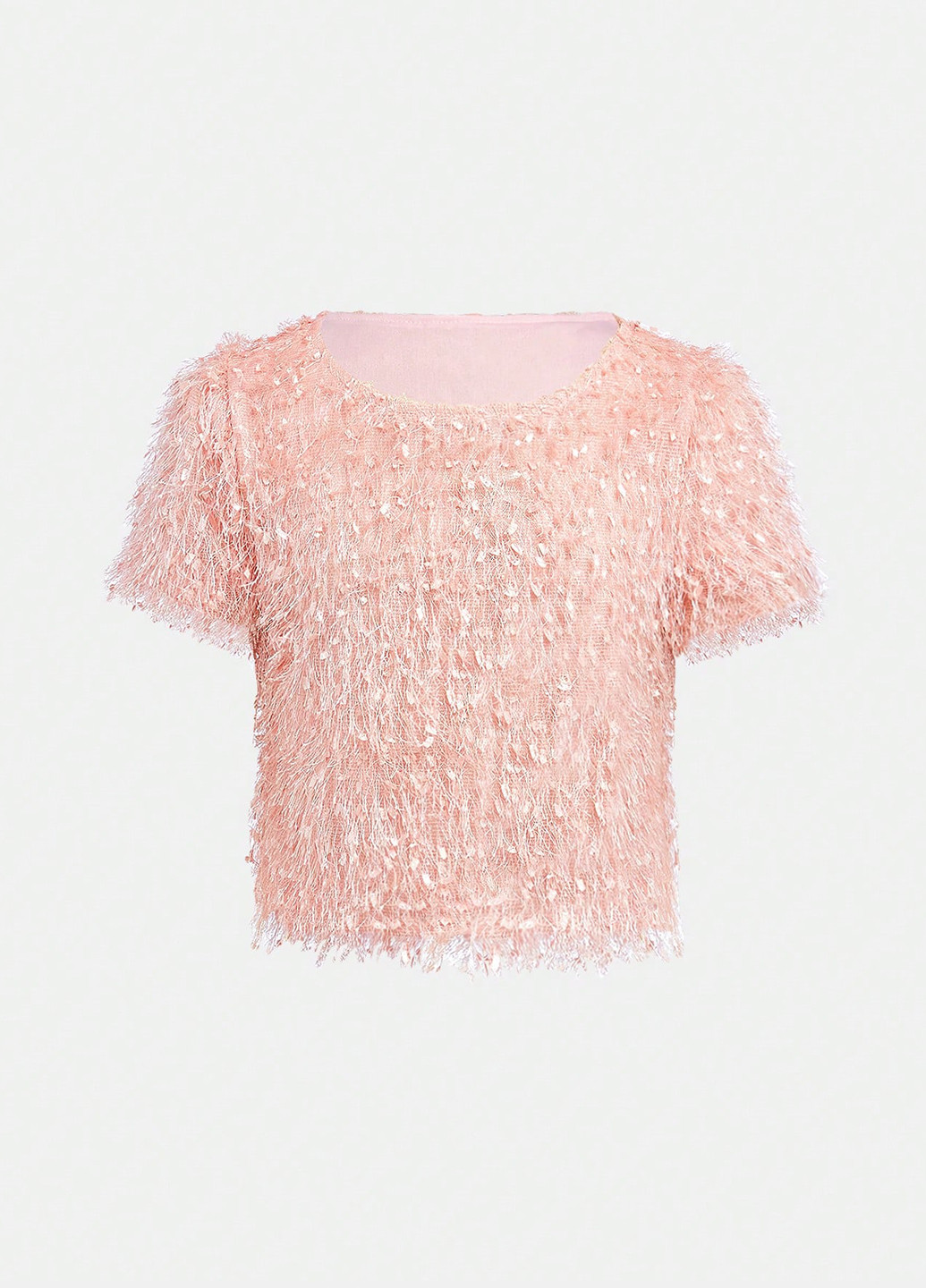 Светло-розовый летний костюм (топ, юбка) SHEIN