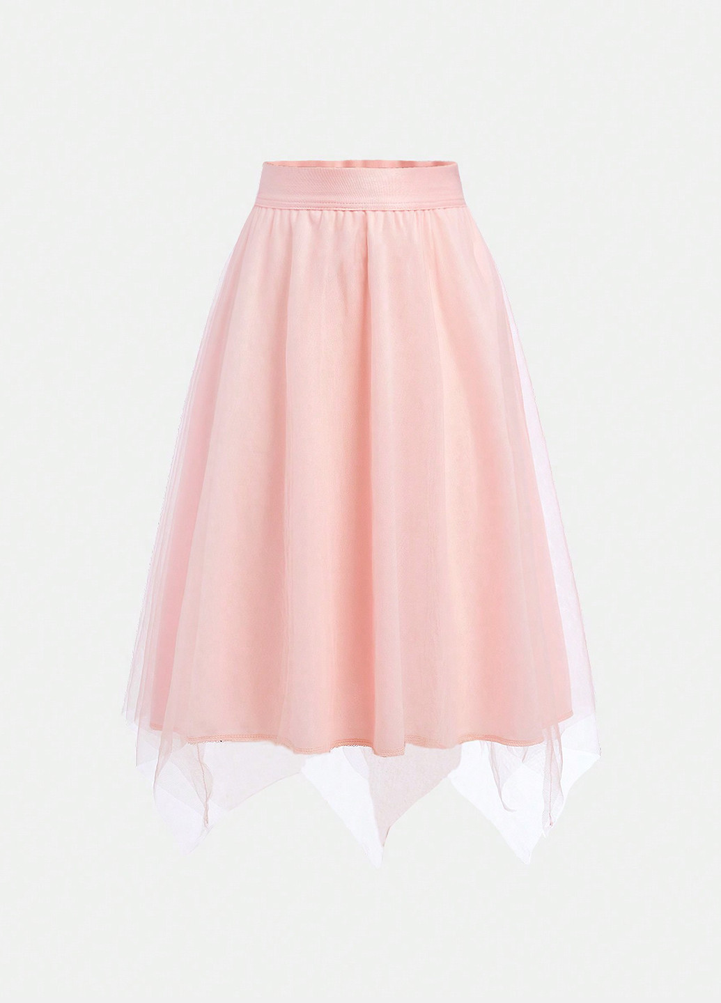 Светло-розовый летний костюм (топ, юбка) SHEIN