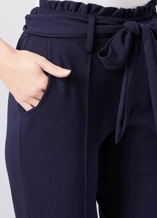 Темно-синие кэжуал демисезонные брюки Kiomi