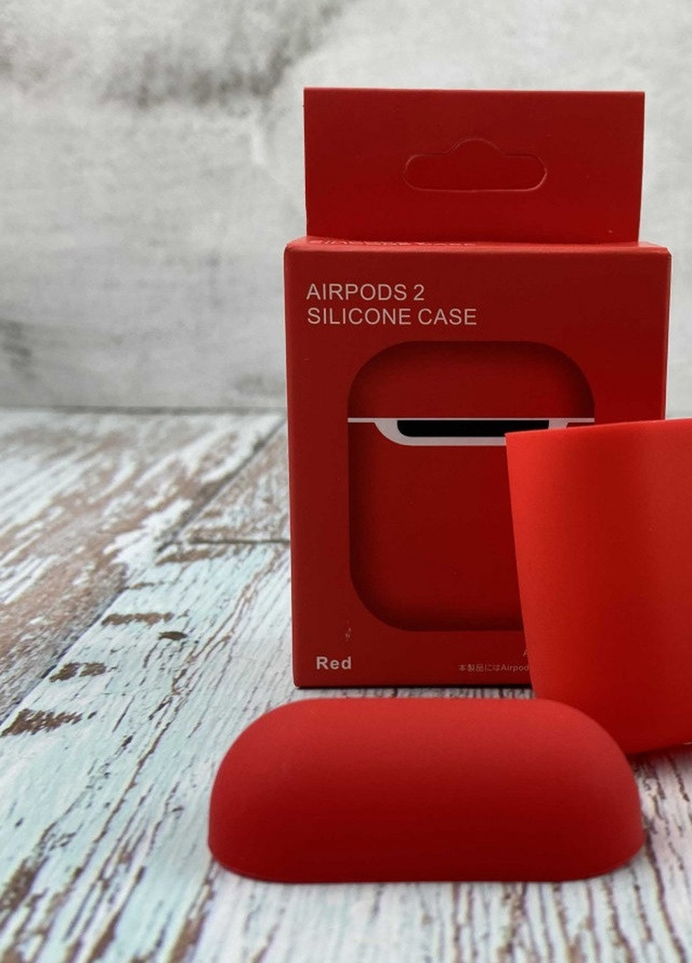 Силіконовий Чохол Для Навушників AirPods 2 Red No Brand (254025436)