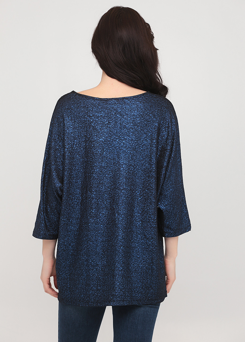 Темно-синяя демисезонная блуза Junarose