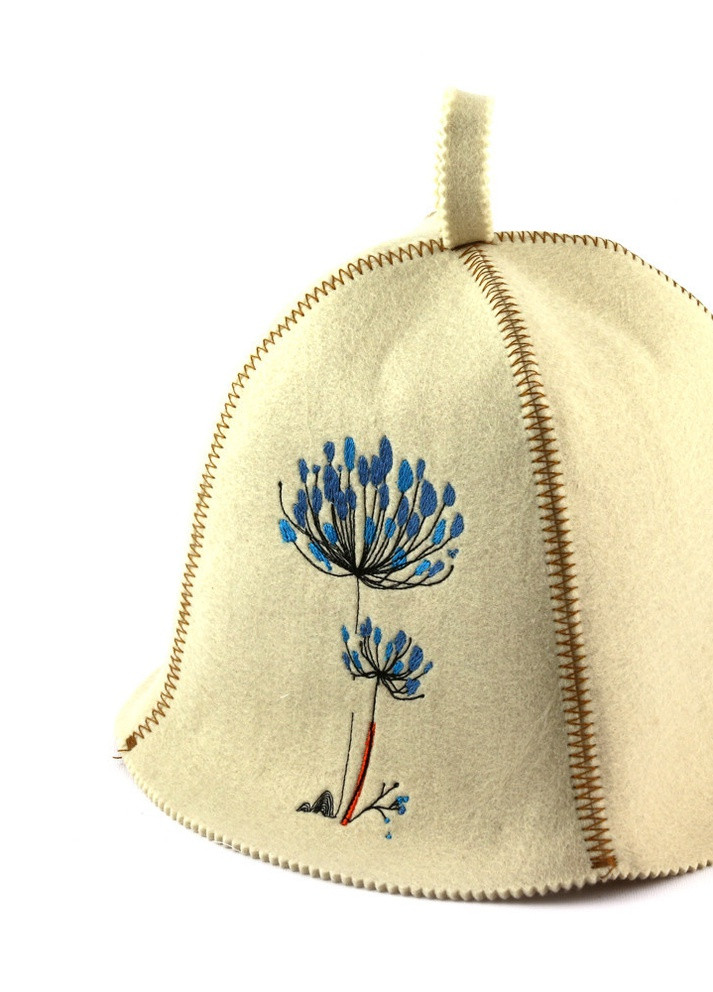 Банная шапка "Зонтик", искусственный фетр, белый (LA-348) Luxyart (252611451)