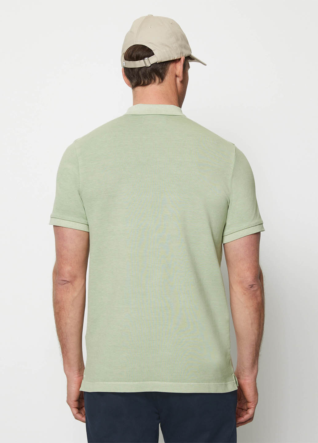 Мятная футболка-поло для мужчин Marc O'Polo однотонная