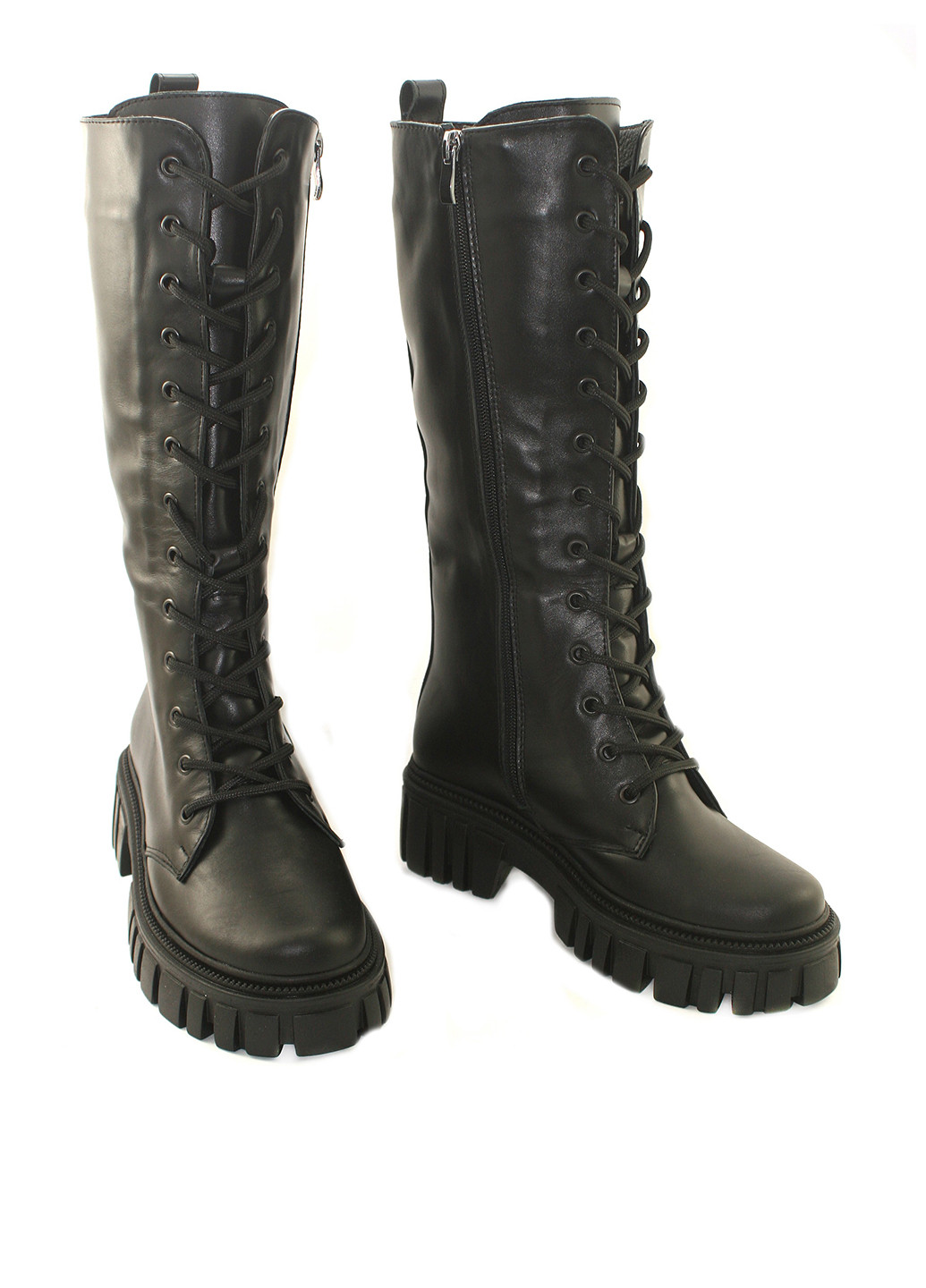 Зимние сапоги Mila на тракторной подошве, со шнуровкой