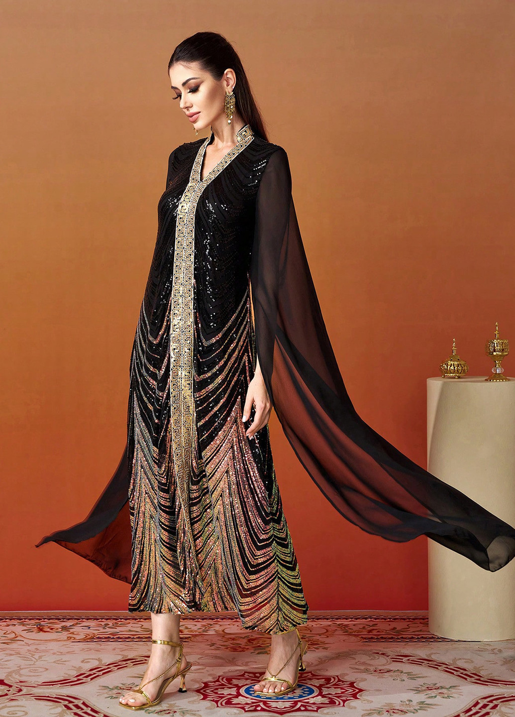 Чорна кежуал сукня а-силует SHEIN однотонна