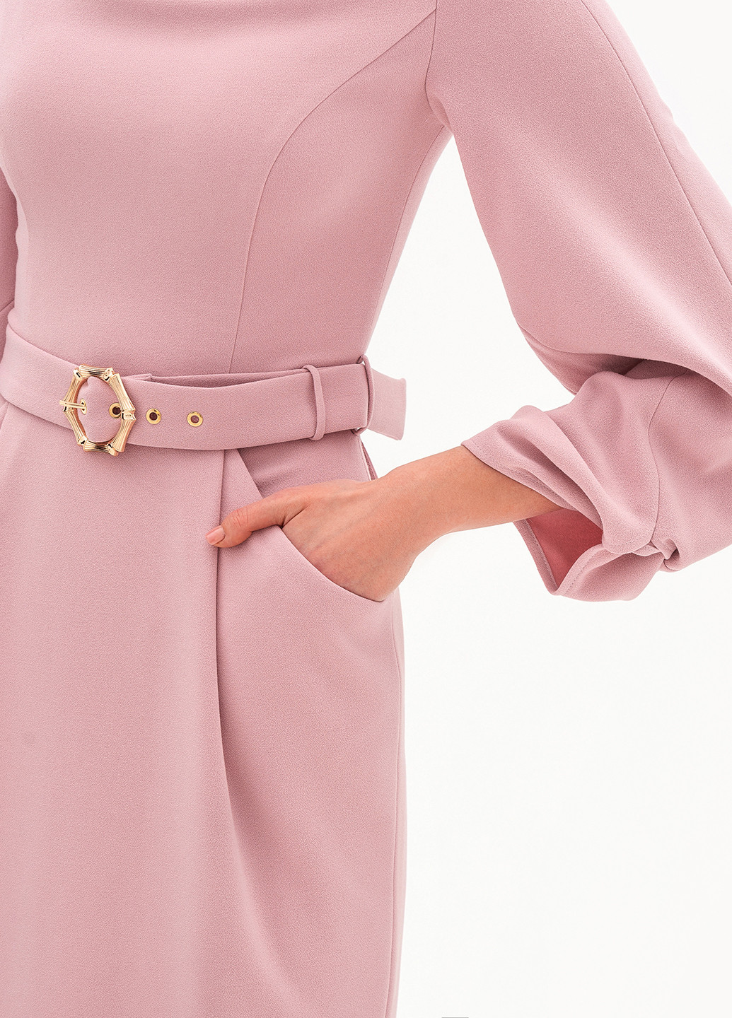 Світло-рожева святковий, коктейльна сукня балон BGL однотонна