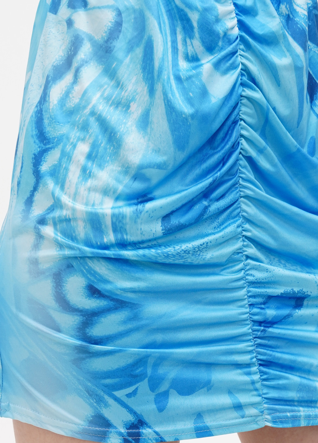 Голубая кэжуал с абстрактным узором юбка Boohoo